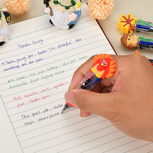 Venta al por mayor de cuatro colores Mini bolígrafos estilo animal marcador de diario multicolor de alto valor 0,7mm para estudiantes Acción de Gracias - Product Image 3