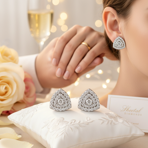 Sheetal Diamonds 10K Gold Real Diamond Cluster Stud Earring 0.25TCW Screw Back Women's & Children's Wedding Engagement - Product Image 3