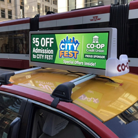 Jode publicité sur le support de voiture P2.5 taxi haut led panneau publicitaire numérique affichage de voiture Led taxi écran