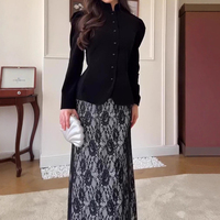 Robe de soirée sur mesure pour femme, légère et respirante, style vintage, manches longues, col en A, boutonnée, tailles XS-3XL