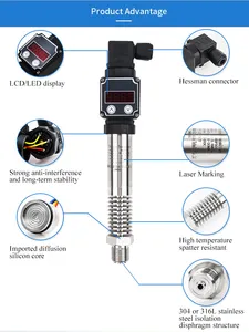 PT216AS Food Grade Flush Diaphragm Sanitary Pressure Transmitter With High Temperature Flat Film Pressure Transducer