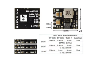 BEC Mateksys al por Mayor, de 6-60V a 5V/9V/12V-ADJ, Amplio Rango de Entrada de 6V a 60V para Drones de Carreras RC - Product Image 5