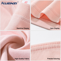 T-shirt pour femme Kuenzi, personnalisé avec logo, col rond, manches courtes, 100% coton, 220 GSM, coupe ample, épaules tombantes
