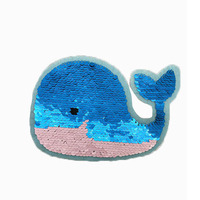 Patch brodé à paillettes, personnalisé, motif chat mignon, DOUBLE dessin animé, avec breloque, pour vêtements, tendance, 50 pièces