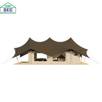 Structure de tente de glamping extensible à installation rapide, dôme de luxe avec salle de bain, module de maison préfabriquée en conteneur