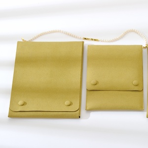 Custom Logo Luxury Microfiber Travel Jewellery Organizer Long Necklace <b>Gift</b> Pouch Jewelry Organizer Jewelry Storage Pouches - Product Image 4