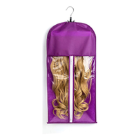 Sacs de rangement d'extension colorés personnalisés Sac de rangement pour perruques Accessoires pour perruques transparents non tissés