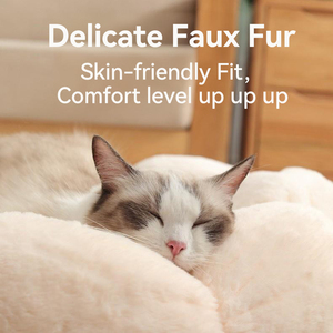 2025 Neues Design Großhandel Werbeartikel Klassischer Stil <span class=keywords><strong>Fleece</strong></span> Wolken-Nest Haustierbett Mit Kissen Rutschfest für Welpen Katzen Kartonverpackt - Product Image 3