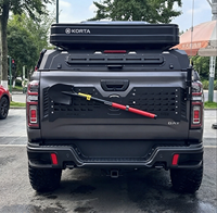 Couverture de benne de pick-up en alliage d'aluminium ultra-plat, type tonneau rigide, avec levage manuel, étanche et verrouillable