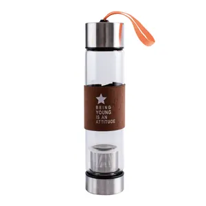 Supplies Glass Water Bottle with Tea Infuser - Glass Tea Tumbler with Neoprene Sleeve for Loose Leaf Tea Fruit Coffee