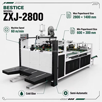 Machine à plier et à coller le carton ondulé avec colle froide pour boîtes à fentes standard, fabriquée en Chine
