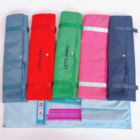 Cadeaux pour les joueurs : Sac de rangement en nylon pour Mahjong, Rouge Noël, Étui de rangement pour tuiles de Mahjong, Support pour tuiles, Fermeture à bouton-pression doré, Sacs enroulables pour Mahjong