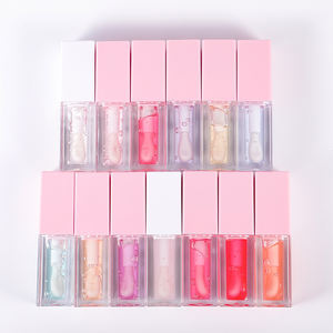 En stock – Huile à lèvres hydratante et repulpante végane, brillant à lèvres rose, <span class=keywords><strong>baume</strong></span> à lèvres teinté personnalisable avec logo - Product Image 5