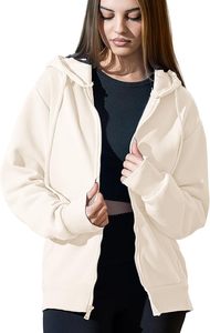 Sudadera con Capucha Extra Grande para Mujer, de Felpa Suave, Mezcla de Algodón, Cálida, con Cierre Completo, para Snowboard - Product Image 6