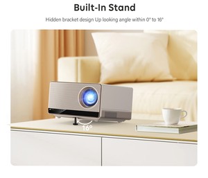 Meeckydow M44 Smart <span class=keywords><strong>Android</strong></span> 12 sistema operativo proiettore 1100ANSI Lumens nativo 4K messa a fuoco automatica con LCD - Product Image 3