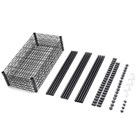 Étagères de Garage réglables robustes en acier inoxydable chromé à 4 niveaux NSF Étagères de rangement en acier pour cuisine Étagère en métal Grille métallique