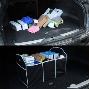 Organisateur de coffre multifonctionnel pliable de capacité de vente chaude accessoires d'organisateur de voiture non tissés avec poignée facile à transporter - Product Image 4