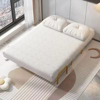 Sofá Cama Multifuncional Telescópico y Plegable de Doble Uso, Color Crema, Individual, Pequeño