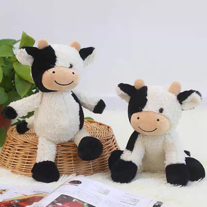 Peluche Mucca Morbida e Carina, Giocattolo di Peluche a Forma di Animale da Fattoria <span class=keywords><strong>per</strong></span> <span class=keywords><strong>Bambini</strong></span>, <span class=keywords><strong>con</strong></span> Fodera in Rete e Imbottitura in Cotone PP, Confezione in Sacchetto OPP - Product Image 6
