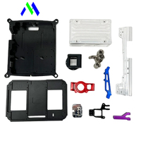 Kit de support de montage mécanique en aluminium anodisé noir de haute précision, usiné CNC, sur mesure OEM, pour robot industriel