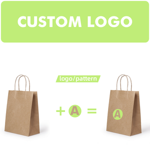 100% tái chế tùy chỉnh in nâu kraft giấy mua sắm túi với xử lý thực phẩm giao hàng Takeaway túi giấy - Product Image 3