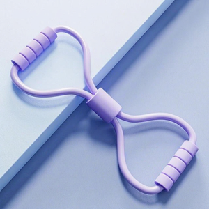 Bande de résistance en forme de huit, matériau TPR, équipement d'exercice portable pour l'ouverture du dos et l'étirement musculaire, utilisation à domicile pour le yoga - Product Image 1