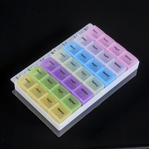 Boîte à pilules anti-poussière, distributeur de pilules portable, récipient de stockage de qualité alimentaire pour médicaments quotidiens - Product Image 6