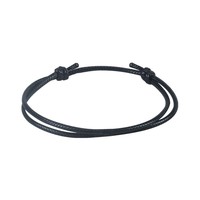 Bracelet en cordon ciré promotionnel pas cher, fait main, réglable, étanche, chaîne de bracelet en cordon ciré Zooying