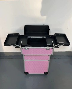 Trolley de Maquillage Multi-couches Style Urbain Minimaliste Grande Capacité Boîte de Rangement Maquillage Maître des Ongles et Coiffure Multifonction en Aluminium - Product Image 5