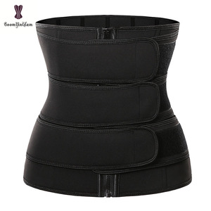 Alta qualità all'ingrosso Nylon Sauna sudore cintura <span class=keywords><strong>dimagrante</strong></span> vita Trainer tre bande con 9 ossa in acciaio - Product Image 3