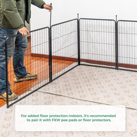 Panneau de clôture pour animaux de compagnie en acier galvanisé et thermolaqué, sans creuser, pour extérieur, facile à assembler, certifié CE ISO, prix usine, en stock