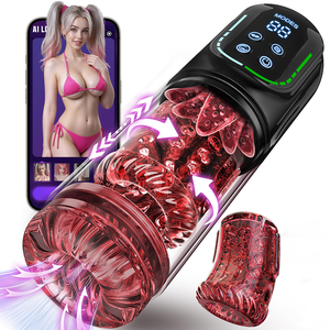 Giocattoli Sessuali Maschili Impermeabili con AI, Masturbatore Elettrico con Funzione di Spinta, Rotazione e Suzione, Pompa per Ingrandimento del Pene - Product Image 1
