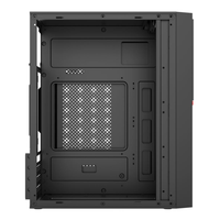Casing Komputer Desktop Micro ATX Hongyi Diy Black M168-1, Casing Gaming Matx, Casing Mini Gamer m Atx dengan Power Supply untuk Kantor