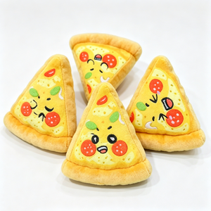 Almohada personalizada con forma de rebanada de pizza de pepperoni, Peluche suave con forma de rebanada de pizza, Juguete de peluche de pizza de dibujos animados, Juego de peluches con forma de rebanada de pizza - Product Image 3