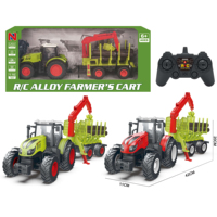 Tracteur télécommandé pour enfant RC, jouet rechargeable 1:16 moulé sous pression, véhicule agricole, jouets avec lumière