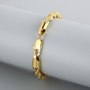 Bracelet pour homme en acier inoxydable de <span class=keywords><strong>style</strong></span> tendance 4/6/8mm avec corde torsadée et papillon plaqué or <span class=keywords><strong>Style</strong></span> chrétien à la mode - Product Image 3