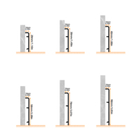 Rodapié de Aleación de Aluminio con Borde Curvo y Recto, Moderno, Resistente al Agua, para Paredes y Pisos Interiores de Casas, Hoteles y Villas