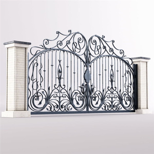 Chine fabricant seconde main portes en fer forgé Chine cour porte en fer forgé qualité parfaite matériaux de porte en fer forgé - Product Image 6