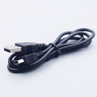 Câble de données USB 2.0 vers connecteur Mini 5 broches de 2 mètres pour chargeurs, lecteurs MP4, radios, etc.