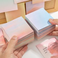 Notas Adhesivas de Alta Gama con Diseño Etéreo, Fuerte Adhesión, Perfectas para Mensajes Estudiantiles; Diseño Degradado Inspirado en Instagram, Estilo Salado y Moderno