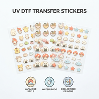 Autocollant de transfert UV DTF rétro vintage personnalisé, imperméable, texture 3D en relief pour envelopper les tasses, les verres, les canettes, application permanente instantanée, en vrac