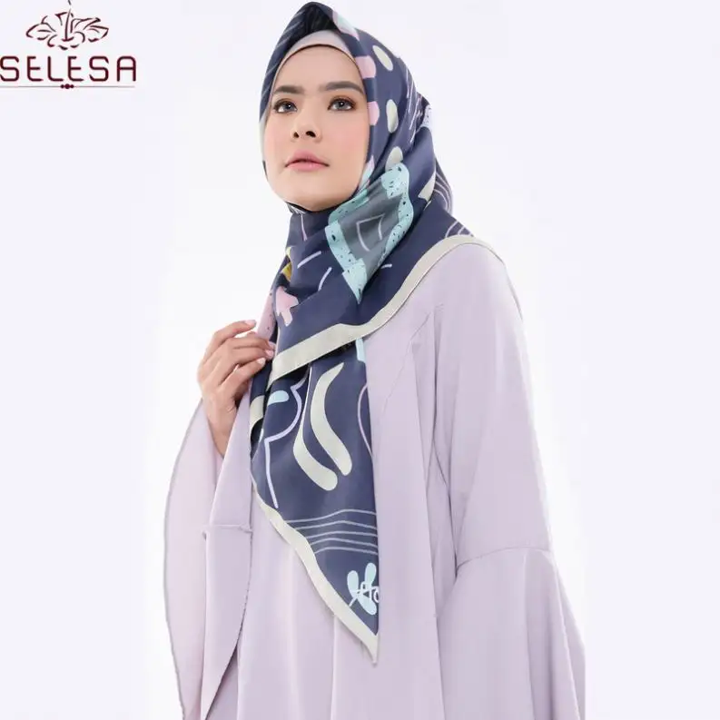 Robe de créateur pour femme, tenue musulmane de haute qualité, coton, couleur unie, avec écharpe Hijab, modèle 100