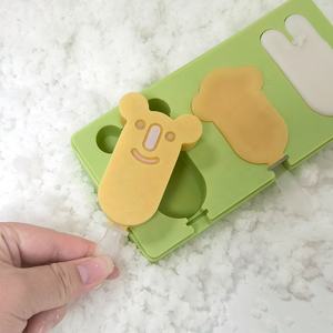 Moule à crème glacée en silicone pour bricolage sans BPA, design de hibou homard lapin de dessin animé écologique avec couvercle pour friandises congelées - Product Image 4