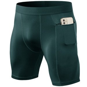 Shorts de sport pour hommes à séchage rapide en mesh de haute qualité avec poche zippée et coutures renforcées, idéal pour la gym et le fitness - Product Image 3