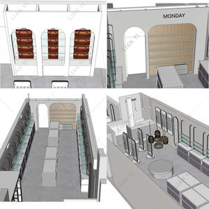 Ly Giày cửa hàng hiển thị thiết kế treo tường Giày hiển thị kệ với kệ kính - Product Image 6