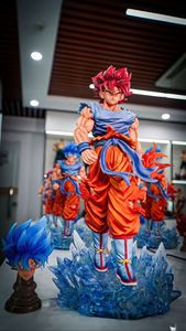 JT Studio <span class=keywords><strong>Vegeta</strong></span> Anime 33CM Son Goku et <span class=keywords><strong>Vegeta</strong></span> Super <span class=keywords><strong>Saiyan</strong></span> God <span class=keywords><strong>Blue</strong></span> <span class=keywords><strong>2</strong></span> Têtes Statue PVC Modèle de Collection Jouets Cadeaux Original - Product Image 3