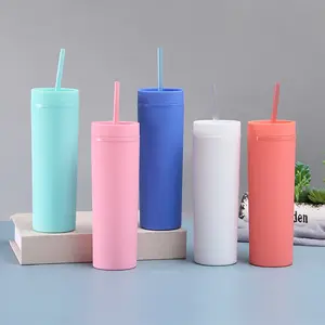 Bpa Free Clear Reusable Cup Gradient Double Wall Tumbler Cool Imprint Color Changing Water Bottle With Straw