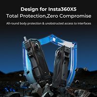 Pour SmallRig Cage de protection en alliage d'aluminium pour Insta360 X5 Supports de chaussures froides intégrés à dégagement rapide 1/4 \ "Fils Accessoires