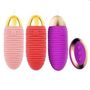 Control remoto inalámbrico Salto de ráfaga de un clic para un fuerte choque Usable Vibrador de bala de silicona para mujeres Jump Egg - Product Image 1
