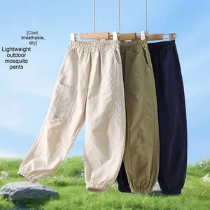 Nouveau 2025 : <span class=keywords><strong>Pantalon</strong></span> Fin Décontracté d'Été pour Garçons, Séchage Rapide, en Soie Glacée Anti-Moustique, Cargo de Sport pour le Printemps - Product Image 2